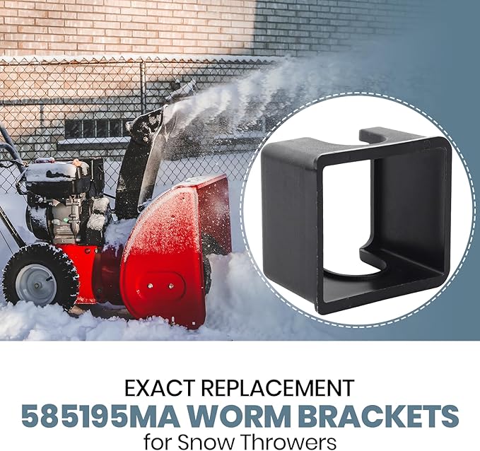 AR-PRO The Exact Replacement 585195MA Worm Bracket for Snow Throwers (Black) Set of 2 - Compatible with Murray Snow Throwers and Craftsman Gas Snow Blowers - Restore Snow Thrower Peak Performance