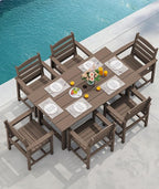 SERWALL Patio Dining Chair Set of 2, Coffee