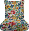 RSH DECOR Deep Seating Cushion with Pillow Back | 24” x 23” Seat | Water and Fade-Resistant Spun Fabric | Outdoor Chair Cushion Set for Patio Furniture | Oakmont Hightown Festival