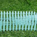 Mini Fairy Garden Fence, 35.5x2 Inch Cuttable Small Wood Picket Fence, DIY Miniature Accessories Decoration for Dollhouse, Crafts, Vegetable Platter, Cake(Light Blue)
