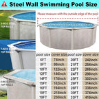 12 Ft Pool Cover, with Automatic Drain Round Pool Cover, One-Piece Quick Installation and Removal Above Ground Pool Cover, Preventing Waterlogging, UV Protected Solar Swimming Pool Cover