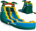 Inflatable Water Slide for Kids and Adults with Splash Pool, Commercial Grade Tropical Backyard Water Park with Slide, Outdoor Fun, Works with Water or Dry Play, 26ft x 9ft x 16ft - with Blower