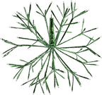 Alpine Corporation 16"H Indoor Holiday 3D Snowflake Hanging Ornament with LED Lights, Green , Christmas Decoration