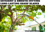 Pruning Manual Hand Saw // Hand Held or with Extension Manual Pole Saw for Tree Trimming // Fits All Extension Poles with Standard US Acme Thread // Tree Limb Hand Saw (Pole Sold Separately)