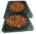 2 Pcs Leaf Tarp 9x9 Feet, Lawn Garden Leaf Tarp with 4 Drawstrings, Reusable Waterproof Poly Tarp Yard Waste Bags, All Purpose Protective Cover for Bikes, Furniture Cover, Tent Footprint
