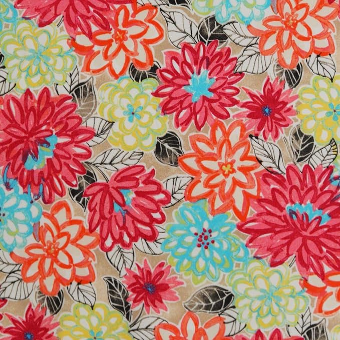 RSH DECOR Deep Seating Cushion with Pillow Back | 23.5” x 25” Seat | Water and Fade-Resistant Spun Fabric | Outdoor Chair Cushion Set for Patio Furniture | Artistic Floral