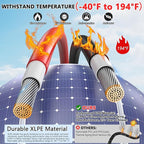 Oududianzi 2x150 Feet Solar Panel Wire, 10AWG Solar Wire Tinned Copper 10 Gauge PV Cable, for Outdoor Automotive RV Boat Marine (150FT Red + 150FT Black)