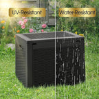 32 * 2 Gallon Outdoor storage deck Box Waterproof ，garden tool,backyard cushion,poolside storage,Small delivery boxes for outside,Two Boxes/set (Rattan Black