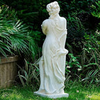 Outdoor Large Nymph Statue, 51Inch Garden Sculpture Decor, Roman Pillar Goddess of Greek Mythology Roman Style for Patio Yard Lawn Porch