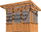 Backyard Discovery Poppy 9' x 6' Cedar Wood and Polycarbonate Walk-in Greenhouse Kit with Exhaust Fan, Windows, Hose Hook-Ups, PowerPort, Staging Shelves, Plant Hooks for Year-Round Outdoor Gardening
