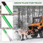 Lasnten 4 Pcs 36 Inch Snow Plow Blade Markers Guide Kit Steel Wire Inside Bolt on Bumper Guides High Visibility Easy Installation for ATV Western Snowplows(Green)