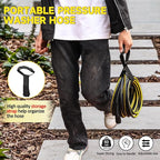 Pressure Washer Hose 50ft - 1/4" Flexible Power Washer Hose Kink Resistant,3600 PSI Leak-Free M22-14mm Extension Replacement Hose 5 Accessories with storage strap