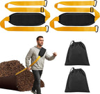 2 Pcs Heavy Duty Leaf Tarp Strap, 10.2 ft Yard Tarp Pulling Tool, Reusable Waste Tarps Shoulder Strap for Efficient Outdoor Leaf Debris Cleaning and Moving