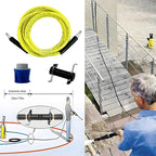 5800PSI/400Bar Ultra Flexible Pressure Washer Hose for Bosch Home Cleaning, 5M-30M High Pressure Extension Tube with Quick-Connect Adapter,(Red/Blue/Yellow/Green/Grey/Orange/Light Blue)(Yellow,32FT)