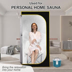 Oversized Portable Sauna Chair, Fast Folding Chair with Carrying Bag for Personal Home Sauna (White)
