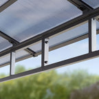 TOOLPORT Hardtop Gazebo 13x13 ft with Aluminum Frame and Approx. 8 mm Polycarbonate Roof