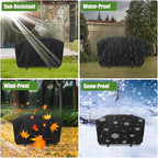 Grill Cover for Weber Slate 30 Inch Rust-Resistant Griddle, Heavy Duty Waterproof 600D Webber Slate Griddle 3-Burner Gas 30 in. Flat Top Griddle Cover Outdoor Black
