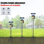 Gtongoko Smart Bird Feeder Pole 63 Inch Bluebird House Pole for Outdoors Weather Station Heavy Duty Metal Mounting Kit Adjustable Bird Feeder Stand Black