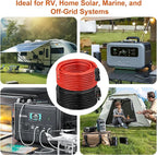 XRDS -RF Solar Extension Cable 8AWG, 30FT Red & Black Solar Panel Wire with Solar Connectors, PV Wire with Disconnect Wrenches & Extra Male/Female Connectors for RV, Camper, Inverter, Off-Grid System