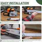 20 Inch Chainsaw Chain 80 Drive Links .325" Pitch .050" Gauge Compatible with Fits Husqvarna450 Rancher,4435E,440E,445E,450E,Jonsered CS2252 MAKITA EA5600F Craftsman S205 and More (4Pack)