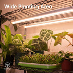 Bstrip 71" Indoor Greenhouse with Grow Light, 6-Tier DIY Plant Shelf with Adjustable Rack and Wheels, 8-Pack 192W Full Spectrum LED Plant Light for Indoor Plants, Seed Starting, (29.5" L x 13.8" W)