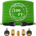 PWACCS Pressure Washer Hose for Power Washer – 3600 PSI Kink Resistant Pressure Washing Extension Hose 100 FT x 1/4" – Universal Electric Power Wash Hose for Replacement – Compatible with M22 Fittings