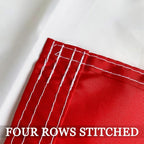 Outdoor Canadian Canada Flag Banner Embroidered 3x5 Double Sided- 3Ply Heavy Duty 300D Nylon(All Weather)- CAN Flag-2 Brass Grommets & 4 Rows Stitched