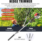 2-Stroke Weed Eater, 52cc Gas Weed Wacker 5 in 1 Gas String Trimmer Multi Functional Garden Trimming Tools with Rubber Handle & Shoulder Strap Brush Cutter for Lawn, Garden and Yard