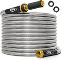 TITAN Garden Hose 9FT - 304 Stainless Steel Metal Water Hose, Flexible, Kink-Free, Lightweight, Durable, Crush Resistant Fittings, Easy to Coil, 500 PSI