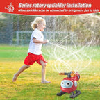 Outdoor Water Sprinklers with 4 T Ball Set for Toddlers Kids Ages 4-8,Summer Outside Sprinklers Play Equipment Baseball Game Lawn Yard Tee Ball Game for Boys Girls,Hose Connector Included