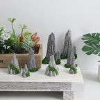 BESPORTBLE 8Pcs Mini Zen Garden Decor - Resin Fake Rock Ornaments for Terrarium, Japanese Bonsai, Fairy Landscape & Tabletop Displays - Small Snake Habitat, Fall Micro Plants, Office Desk Accessories