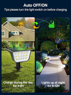 Solar Spot Lights Outdoor, Ultra Bright Solar Garden Lights Cool White, IP68 Waterproof Landscape Spotlights, 800LM 6500K for Yard Garden Wall Driveway, 4 Pack