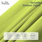PHI VILLA 15ft Large Patio Umbrellas with Base, Outdoor Double-Sided Rectangle Market Umbrella for Pool Lawn Garden, Lime Green