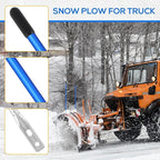 Lasnten 4 Pcs 27 Inch Snow Plow Blade Markers Guide Kit Steel Wire Inside Bolt on Bumper Guides High Visibility Easy Installation for ATV Snowplows(Blue)
