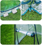 porayhut Pop Up Greenhouse Cover ,Pack of 2 Pcs,Flower House Mini Gardening Plant Flower Sunshine Room Room,Backyard PVC Greenhouse Cover for Cold Frost Protector Gardening Plants