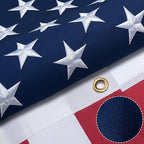 High Wind American Flag for Outdoor 30x50 Ft - Heavy Duty Allegiance US Flag with Embroidered Stars, Sewn Stripes & Brass Grommets All Weather Fade Resistant for Outside Use