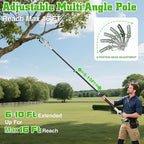 2-in-1 Brushless Electric Pole Saws for Tree Trimming,6 Inch Cordless Mini Chainsaw with Extension Pole and 2 x 4000mAh Batteries, Pole Chain Saw Gift for Men Dad Husband Fathers Gardener 2025