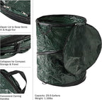 29.5-Gallon Pop Up Outdoor Garbage Can - Collapsible Trash Can for Parties, Yard Waste, or Laundry - Camping Accessories by Wakeman