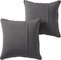 Greendale Home Fashions Sunbrella 20" Square Outdoor Throw Pillow with Removable Cover (Set of 2), Canvas Coal 2 Count