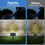 Fabrito Solar Spot Lights Outdoor 136 LEDs, Big Brighter Lighting Solar Lights Outdoor, 6 Pack IP65 Waterproof Landscape Spotlights Auto On/Off for Yard, Garden, Pathway, Plants,Tree (Cool White)