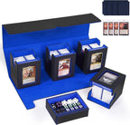 Marsguard Trading Card Deck Box with Commander Display，5 in 1 MTG Storage Holds 400+ Double-Sleeved Cards，4 Deck Boxes & Dice Tray Included，Fits MTG, TCG, PTCG & Sports Cards