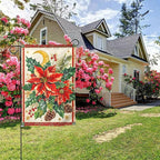 Christmas Garden Flag Vertical Double Sided Outdoor Yard Flags 12.5x18 Inch Burlap Banners for House Lawn