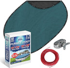 Winter Swimming Pool Cover for 12 ft x 24 ft Aboveground Oval Pool Size, Durable Choice Series, Solid Material, Color - Marine Teal, Pool Cover Choice 391224-4CHOICE