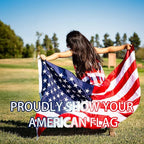 10x15 FT American Flag for Outside, Best Embroidered Stars and Sewn Stripes, 210D Heavy Duty Polyester, Suitable for Outdoor High Winds Areas (American flag 10x15 FT)