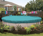 ECOOPTS 10 ft Round Pool Cover for Above Ground Pools, Swimming Pool Cover Protector Winter Safety Cover (Turquoise)