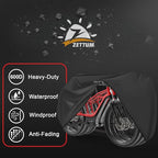 Zettum Bike Covers for 3 Bikes - 600D Waterproof & Heavy Duty, Large Bicycle Cover for eBike, Mountain, Road, Hybrid, Beach Cruiser, Scooter