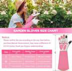 Long-Gardening-Gloves for Women/Men - Thorn Proof Rose Pruning Gloves Heavy Duty Gauntlet-M