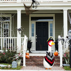 Halloween Pirate Lawn Porch Goose Outfit 23"/ 17'' Pirate Style with Bandana and Hat Costume Cement Goose Statue Clothes for Outdoor Patio Yard Art Decoration Cosplay