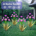 Homight Metal Agave Plant Outdoor Decoration Outdoor Garden Decoration Daffodils Flowers Mexican Yard Art Daffodils Flowers Decorative Garden Gift (2 Big Purple Daffodil)