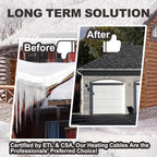 TDRD 160 feet Roof & Gutter Snow De-Icing Kit, 5W/ft Heat Tape for Roof and Gutters Ice Dam Prevention with 6 ft Power Cold